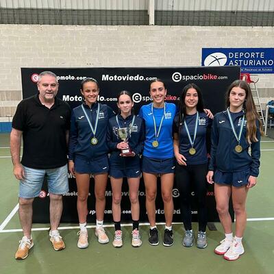 Club de Tenis Olivares de Oviedo, equipo femenino infantil campeón de Asturias 2024